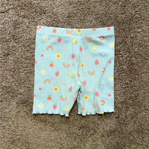 🌼5/$10🌼Flower Market Shorts Set - White and Blue 4t - Picture 2 of 4
